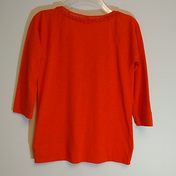 J. Crew orange embroidered top - Picture 5 of 8